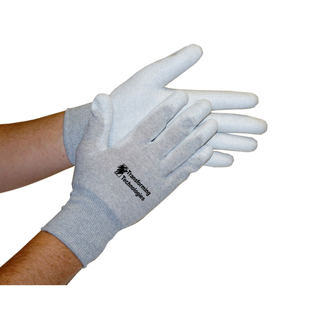 TRANSFORMING TECHNOLOGIES ESD Inspection Gloves, Palm Coated, X-Large GL4505P
